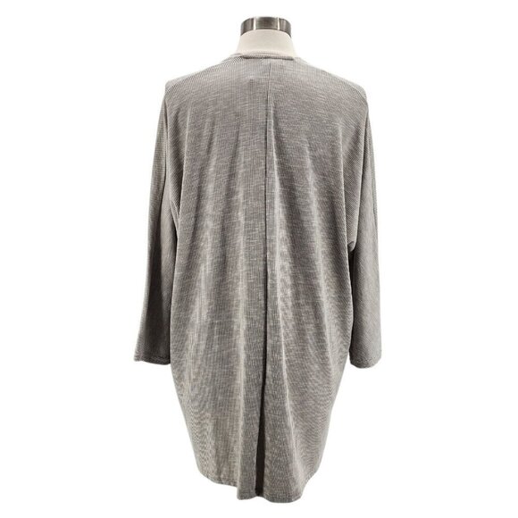 NWT Donni. Striped Gray Ivory Duster Cardigan Womens One Size - Picture 4 of 11